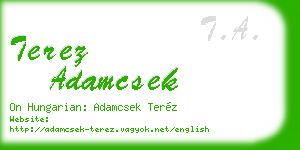 terez adamcsek business card